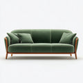 Divani a 3 posti tessuto 201x84x88 cm - verde - adatto al soggiorno - design moderno