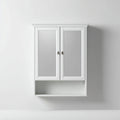 Mobile bagno legno - vetro 60x20x75 cm bianco adatto per bagno design moderno