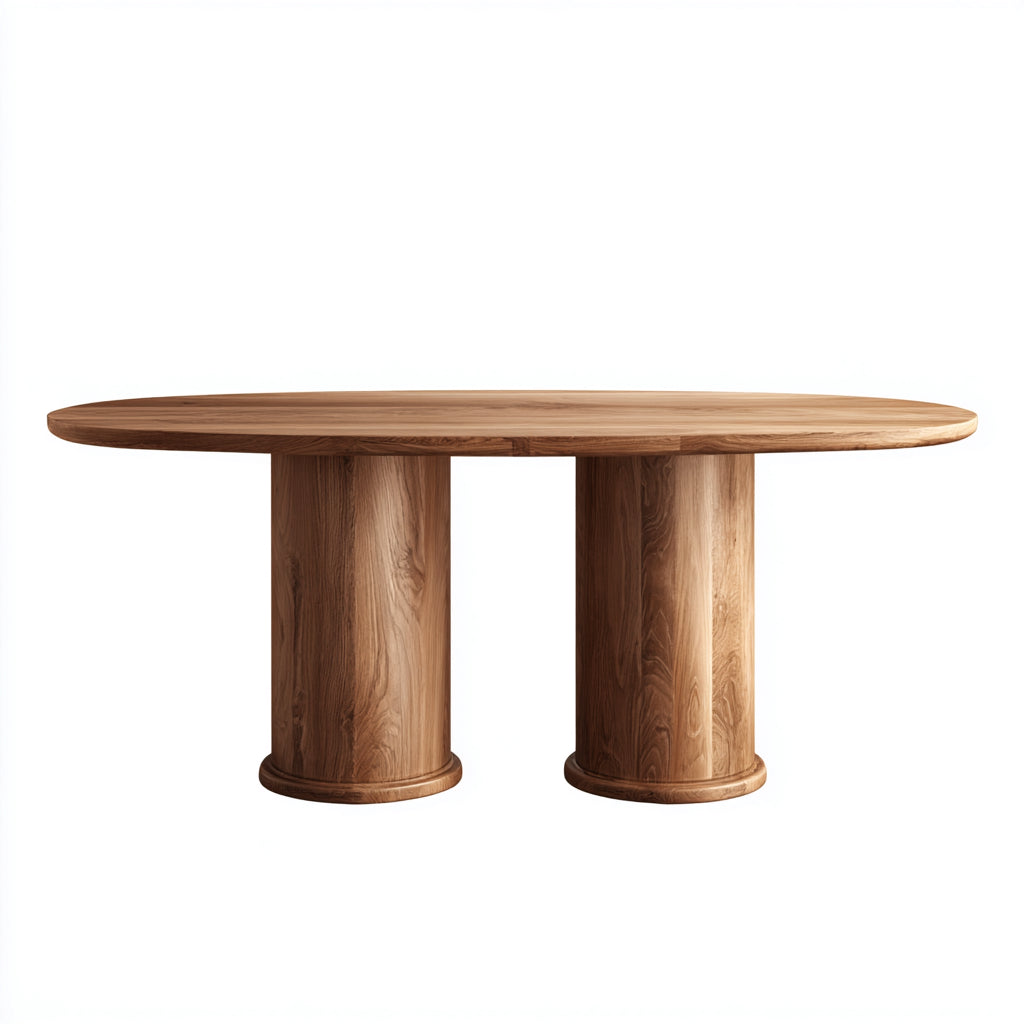 Tavolo da pranzo legno 200x100x75 cm colore naturale adatto per sala da pranzo design moderno