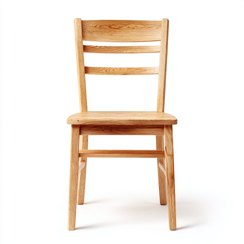 Sedia da pranzo legno massello 44x47x88 cm colore legno naturale adatta per sala da pranzo design rustico