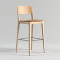 Sgabello da bar legno-metallo 46x47x98 cm - legno naturale - design moderno adatto alla sala da pranzo