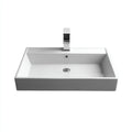 Lavabo in ceramica 70x42x14 cm - bianco - stile moderno per bagno