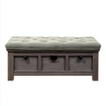 Panca per letto tessuto 100x40x48 cm - verde chiaro - con scomparto contenitore - adatta alla camera da letto - design moderno