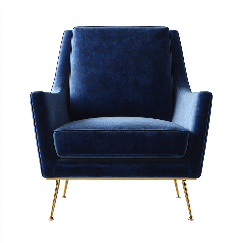 Poltrona tessuto 78x75x95 cm - blu - adatta al soggiorno - design moderno