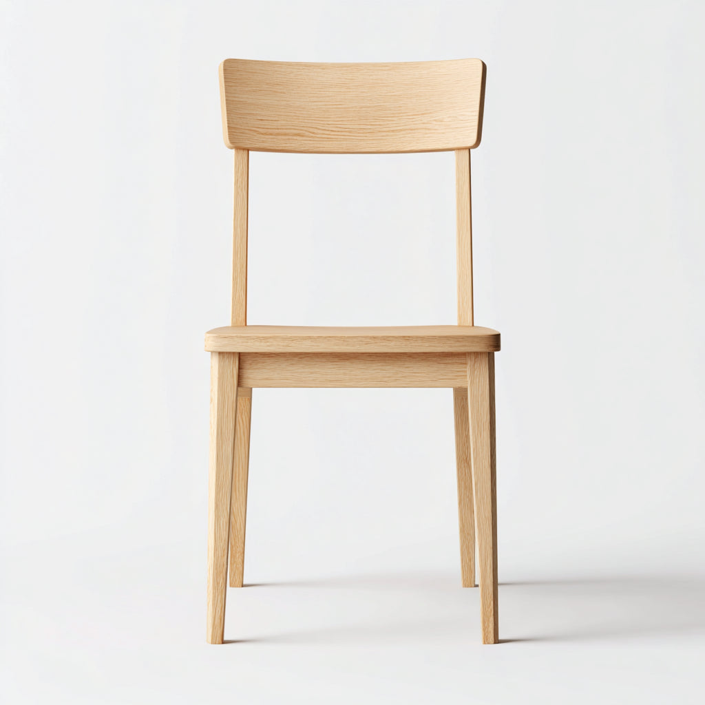 Sedia da pranzo legno massello 43x46x84 cm colore legno naturale adatta per sala da pranzo design minimale