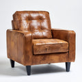 Poltrona pelle 88x82x94 cm - marrone - adatta al soggiorno - design moderno