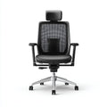 Sedia da ufficio rete e metallo 65x60x125 cm - nero - adatta per ufficio - design ergonomico