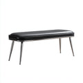 Panca per letto pelle sintetica 100x38x48 cm - nero - adatta alla camera da letto - design moderno