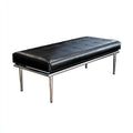 Panca per letto ecopelle 110x40x46 cm - nero - adatta alla camera da letto - design moderno