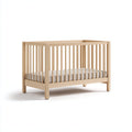 Lettino per bambini legno massello 124x67x90 cm - legno naturale - adatto alla camera da letto - design moderno