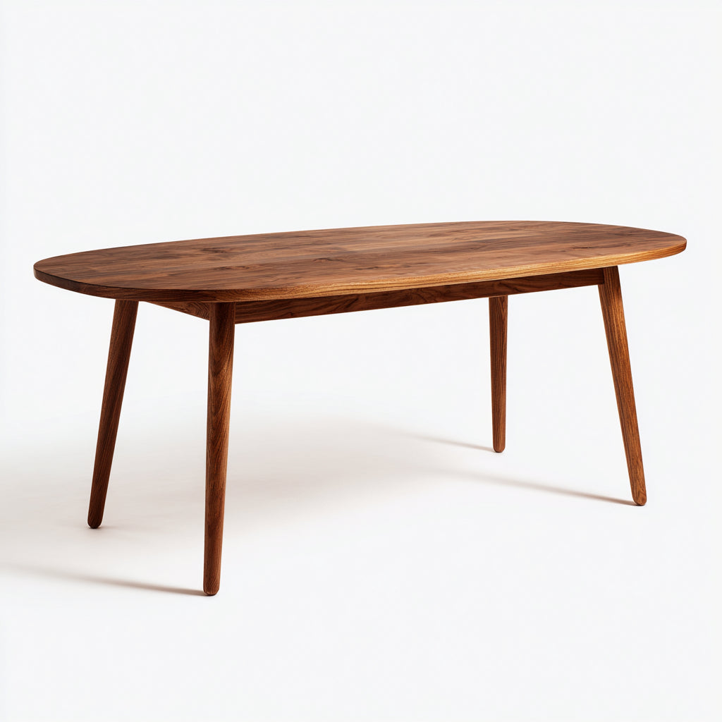 Tavolo da pranzo legno 200x95x75 cm colore noce adatto per sala da pranzo design nordico