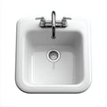 Lavabo in ceramica 38x38x18 cm - bianco - stile tradizionale per bagno