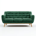 Divani a 3 posti tessuto 206x87x90 cm - verde - adatto al soggiorno - design moderno
