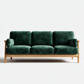 Divani a 3 posti tessuto 205x86x89 cm - verde - adatto al soggiorno - design moderno