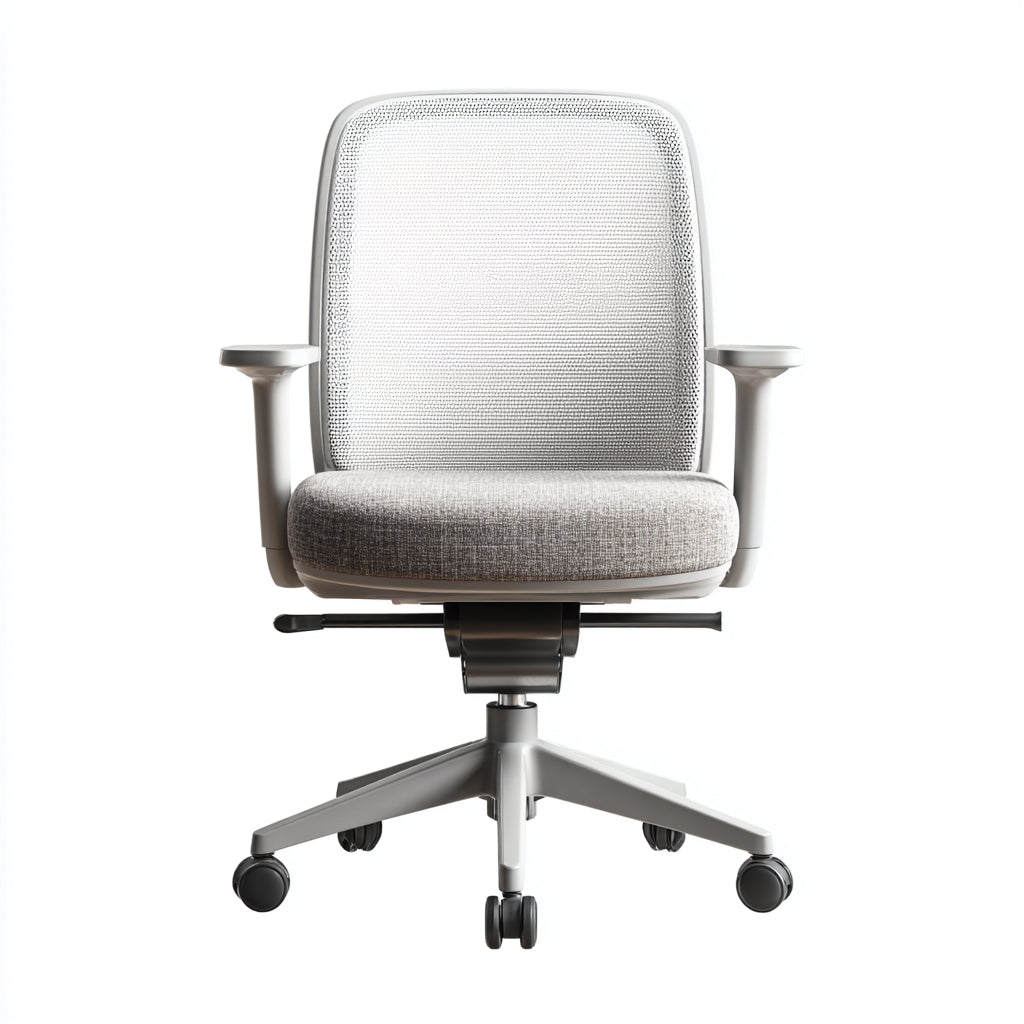 Sedia da ufficio rete e tessuto 60x60x100 cm - grigio chiaro - adatta per ufficio - design moderno