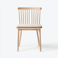 Sedia da pranzo legno e tessuto 48x50x82 cm colore legno chiaro - beige adatta per sala da pranzo design nordico