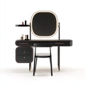 Toeletta in legno 110x45x150 cm - nero - con specchio illuminato stile moderno - adatta per camera da letto