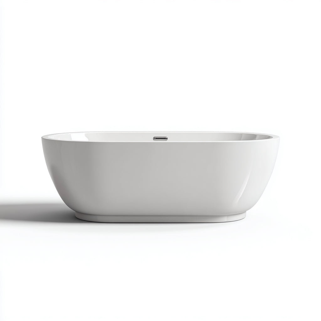 Vasca da bagno in acrilico 170x78x60 cm - bianco - stile moderno per bagno