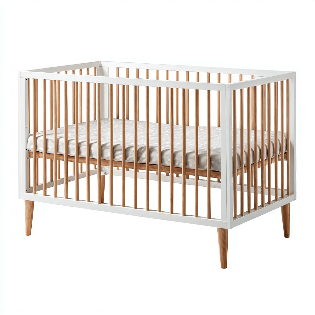 Lettino per bambini legno 125x65x88 cm - bianco - legno naturale - adatto alla camera da letto - design moderno