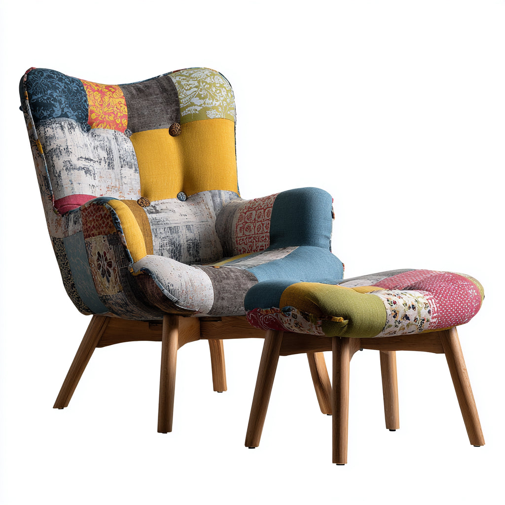 Poltrona tessuto 90x85x100 cm - multicolore - adatta al soggiorno - design moderno