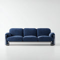 Divani a 3 posti tessuto 225x92x85 cm - blu - adatto al soggiorno - design moderno