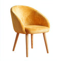 Poltrona tessuto 62x58x82 cm - giallo - adatta al soggiorno - design moderno