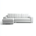 Divano angolare pelle 270x165x85 cm bianco adatto per soggiorno design moderno