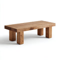 Tavolino da caffè in legno 120x60x40 cm - colore legno naturale - adatto per soggiorno - design moderno