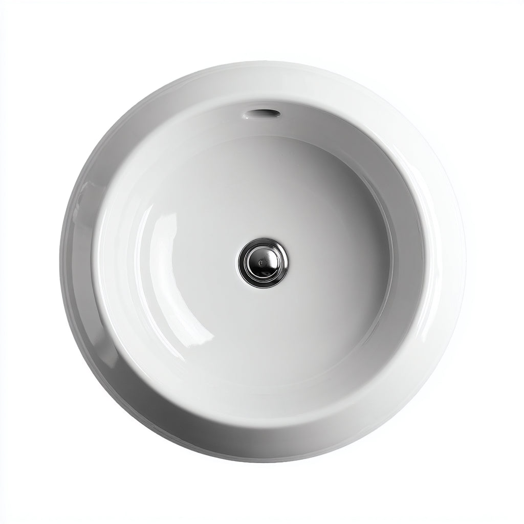 Lavabo in ceramica 40x40x15 cm - bianco - stile moderno per bagno