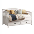 Divano letto legno 200x90x100 cm - bianco - design moderno con cassetti per camera da letto