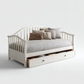 Divano letto legno 200x90x135 cm - bianco - design moderno con cassetto per camera da letto