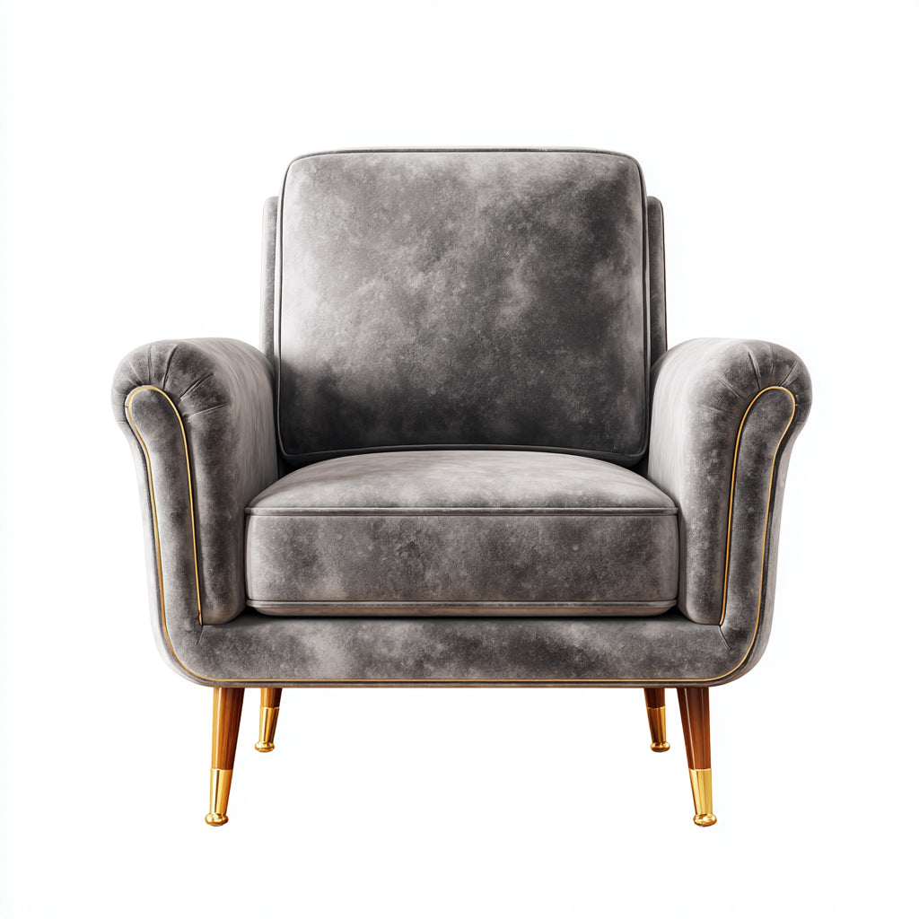 Poltrona tessuto 82x78x92 cm - grigio - adatta al soggiorno - design moderno
