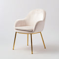 Poltrona tessuto 63x60x82 cm - bianco - adatta al soggiorno - design moderno