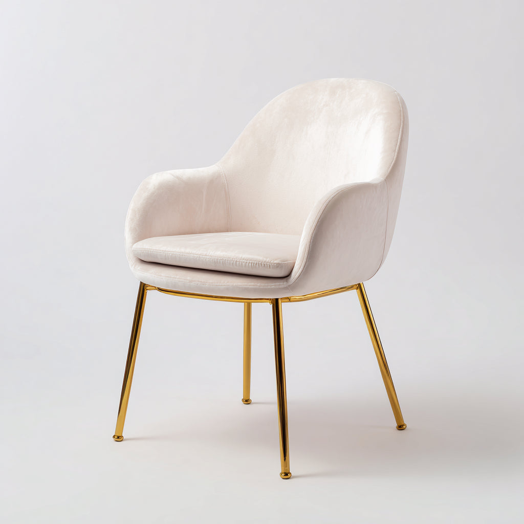 Poltrona tessuto 63x60x82 cm - bianco - adatta al soggiorno - design moderno