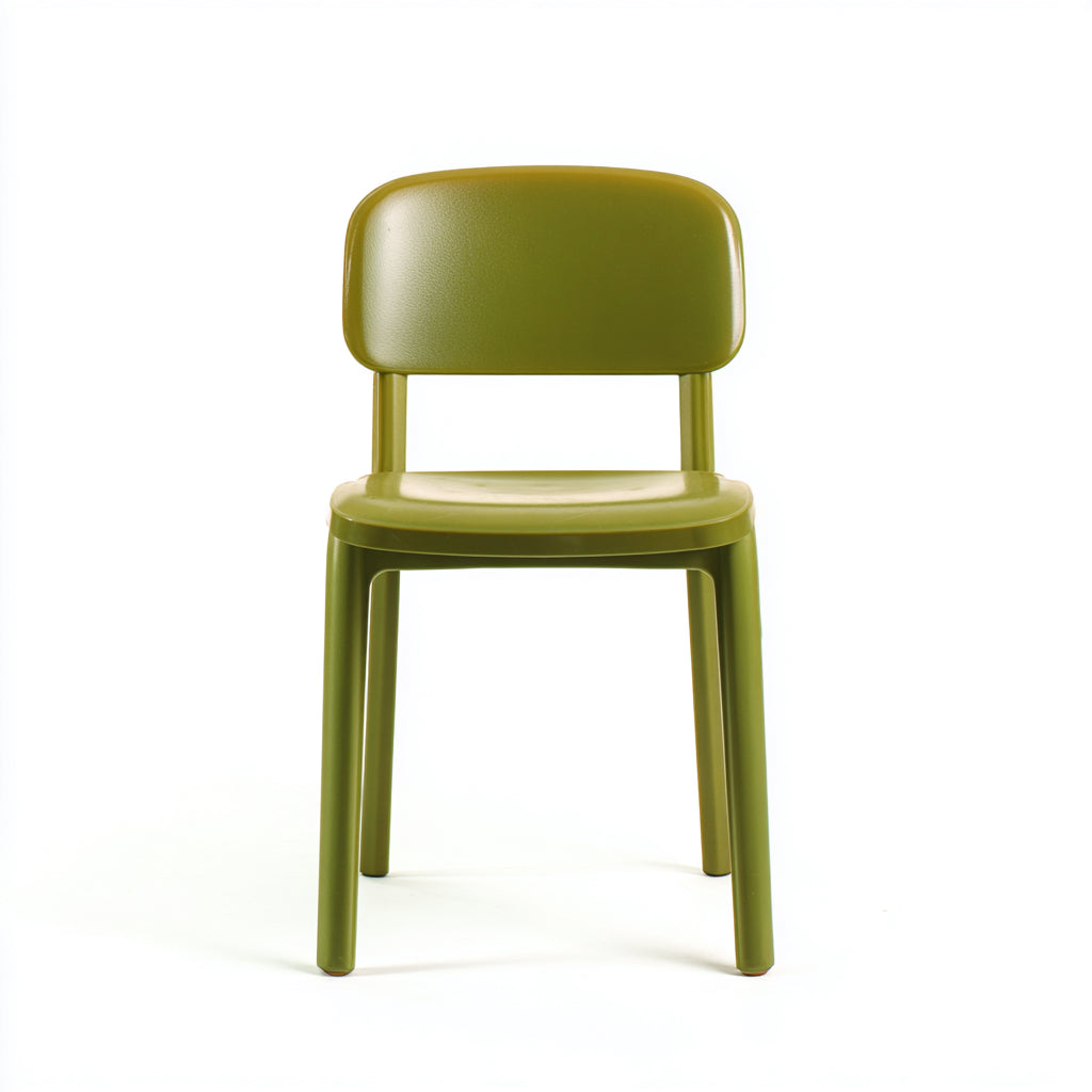 Sedia da pranzo plastica 50x48x82 cm colore verde oliva adatta per sala da pranzo design moderno
