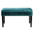 Panca per letto tessuto velluto 100x38x48 cm - verde - adatta alla camera da letto - design moderno