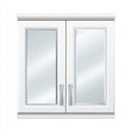 Mobile bagno legno - vetro 60x16x70 cm bianco adatto per bagno design moderno