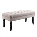 Panca per letto tessuto 110x40x48 cm - grigio chiaro - adatta alla camera da letto - design classico
