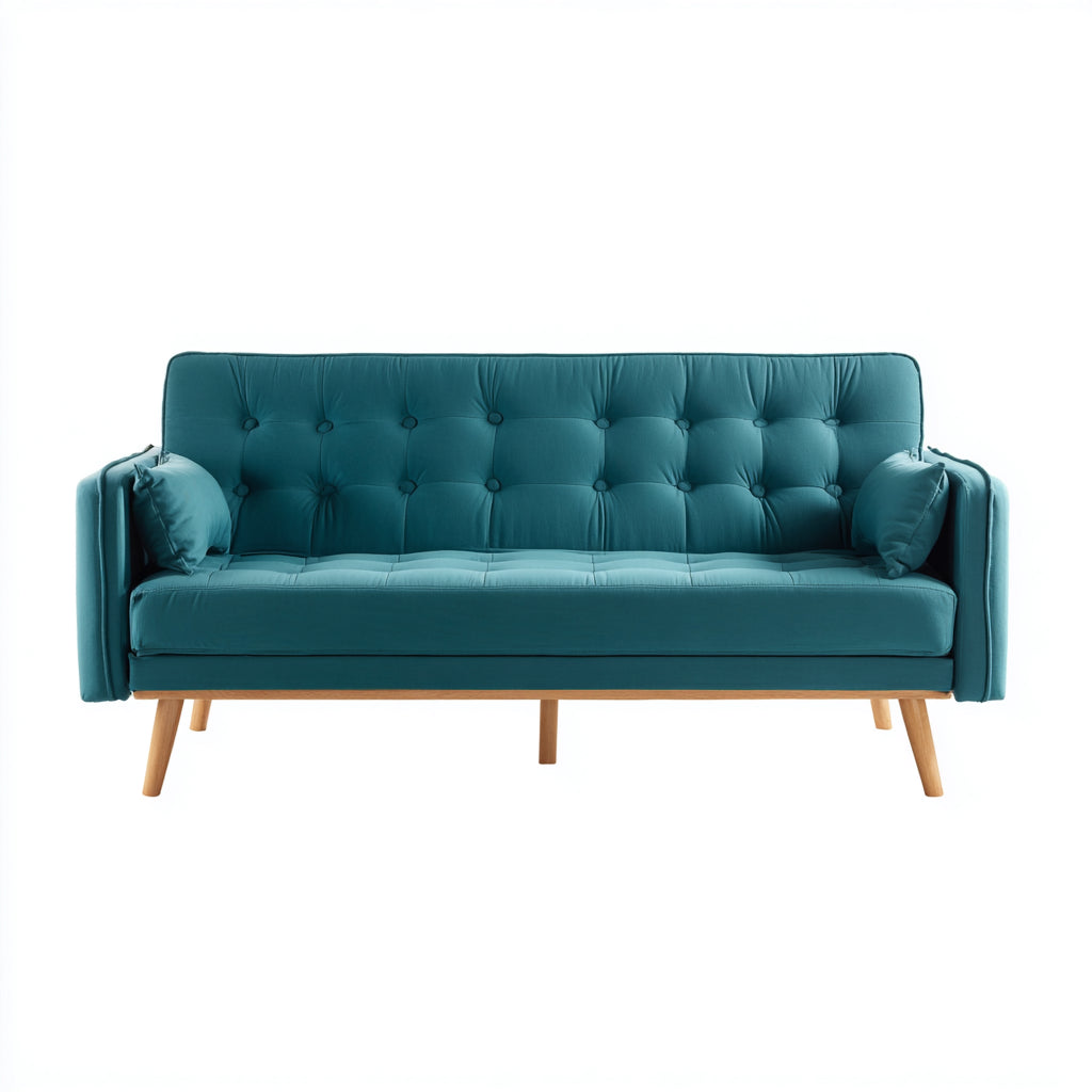 Divani a 3 posti tessuto 192x82x89 cm - blu - adatto al soggiorno - design moderno