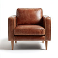 Poltrona pelle 88x84x93 cm - marrone - adatta al soggiorno - design moderno