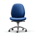 Sedia da ufficio tessuto e metallo 60x55x98 cm - blu - adatta per ufficio - design ergonomico