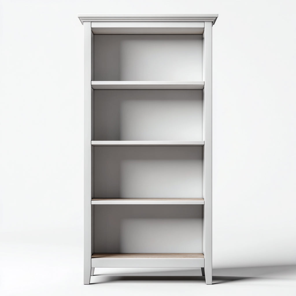 Libreria legno 80x30x180 cm - bianco - adatta per ufficio o studio - design moderno