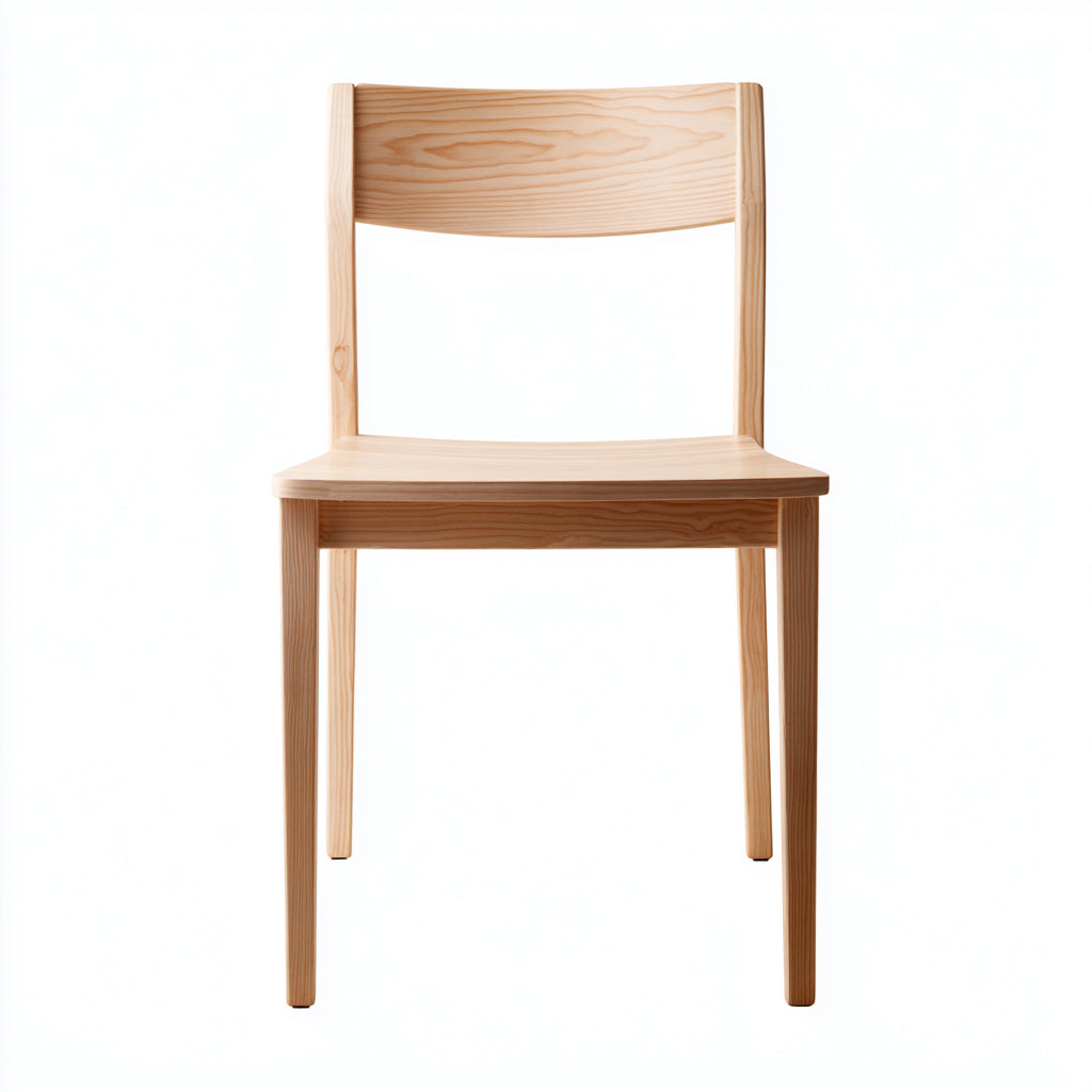 Sedia da pranzo legno massello 44x47x83 cm colore legno naturale adatta per sala da pranzo design nordico