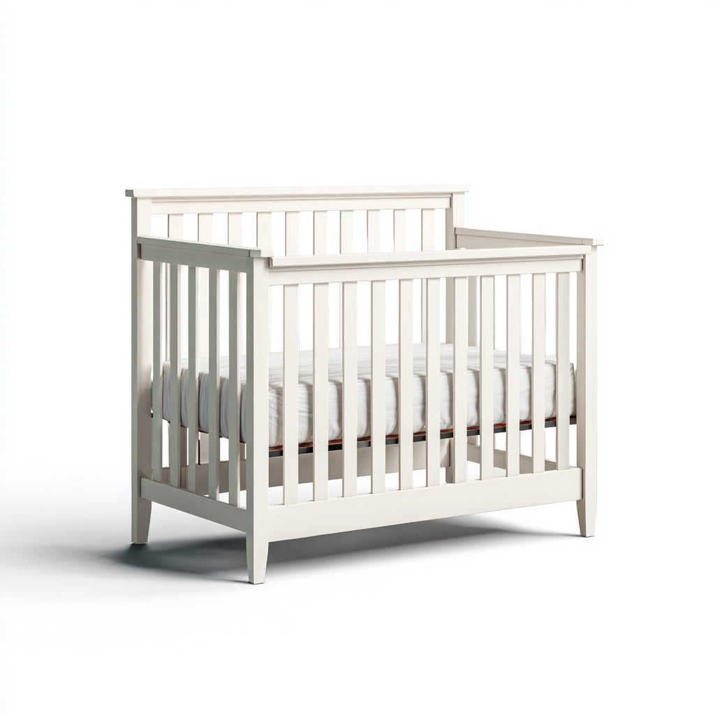 Lettino per bambini legno 125x65x90 cm - bianco - adatto alla camera da letto - design semplice