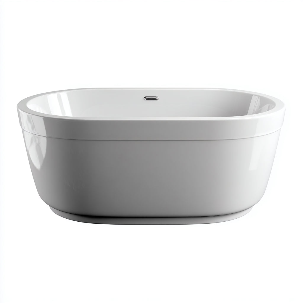 Vasca da bagno in acrilico 170x78x60 cm - bianco - stile moderno per bagno