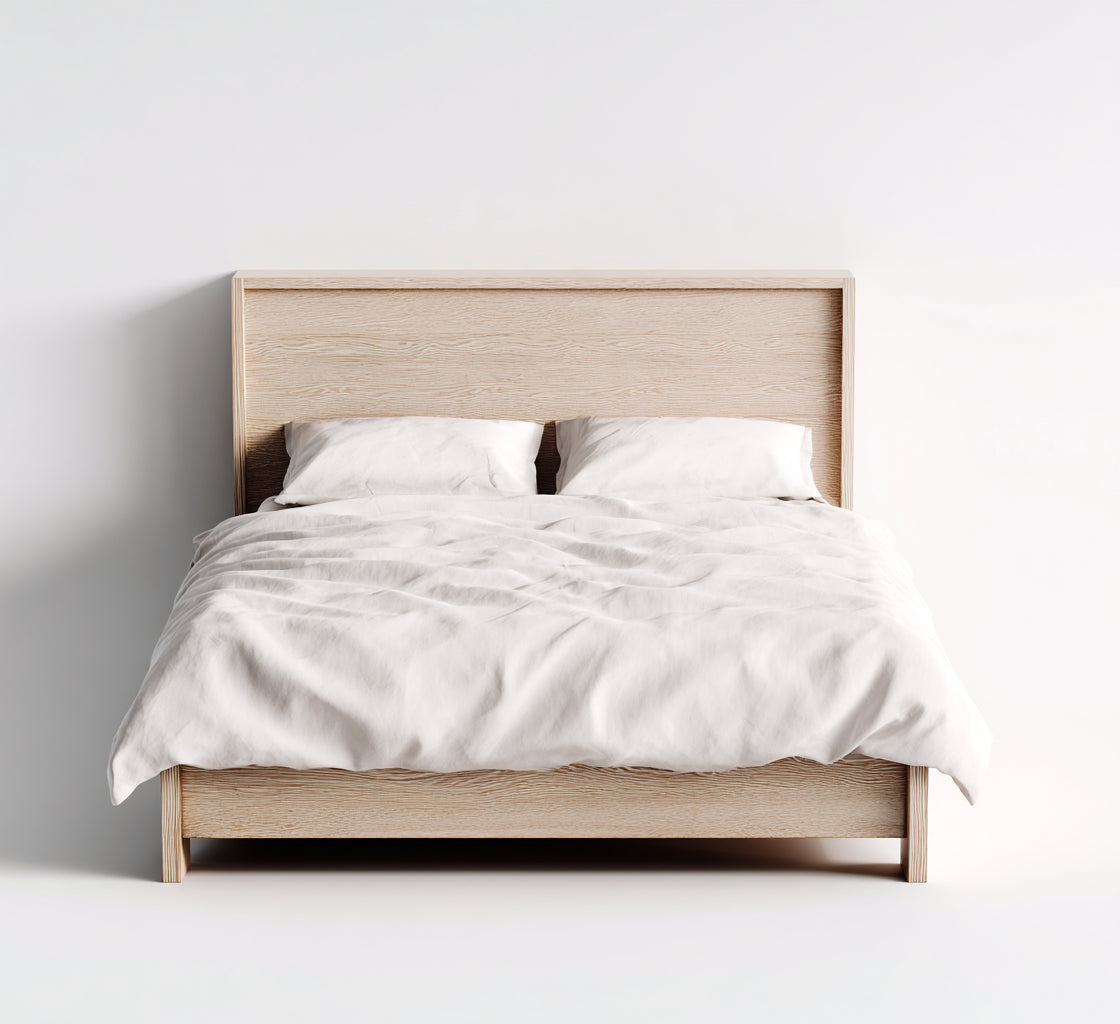 Letto matrimoniale legno 200x180x110 cm - legno naturale - design moderno per camera da letto