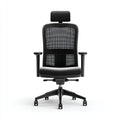 Sedia da ufficio rete e metallo 65x60x125 cm - nero - adatta per ufficio - design ergonomico