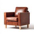 Poltrona pelle 86x82x92 cm - marrone - adatta al soggiorno - design moderno