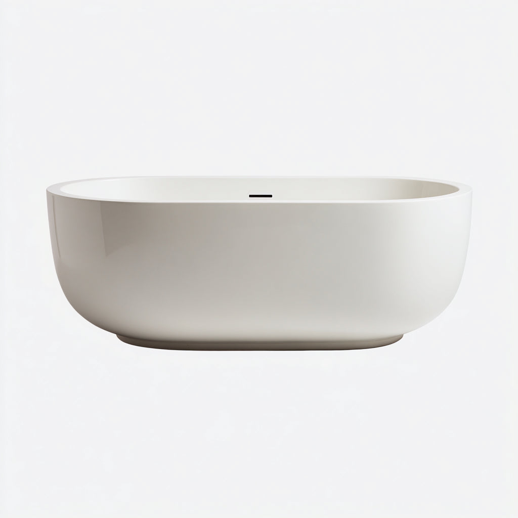 Vasca da bagno acrilica 170x80x58 cm - bianco - design moderno per bagno