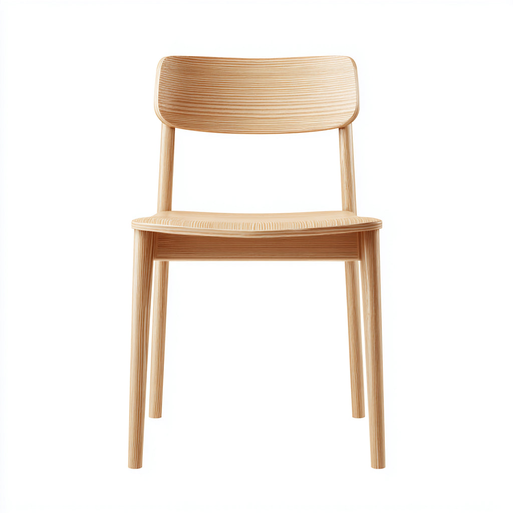 Sedia da pranzo legno massello 48x50x79 cm colore legno naturale adatta per sala da pranzo design minimalista